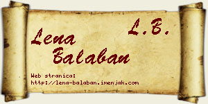 Lena Balaban vizit kartica
